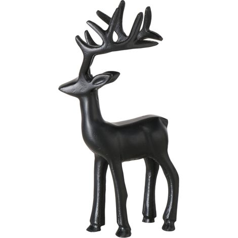 Boltze Figur Thielo (2 Teilig, Höhe 25-35 cm, Farbe Schwarz, Elchfigur) 2037112 (1/5)