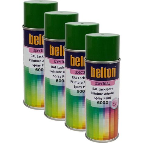 4 bombes de peinture Belton Spectral RAL6002 vert feuillage 400ml