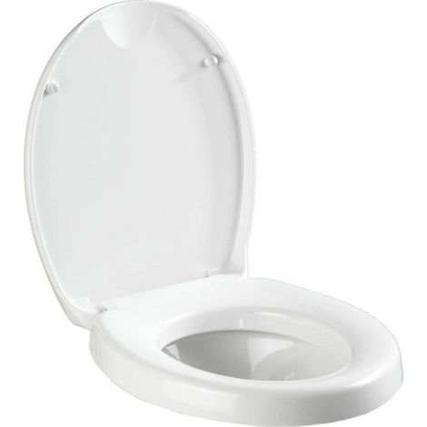 Wenko – Abattant WC Duroplast blanc – Mécanisme Easy Close – Fixation antirouille – Dimensions 37x43,5 cm – Surface résistante aux rayures (1/8)