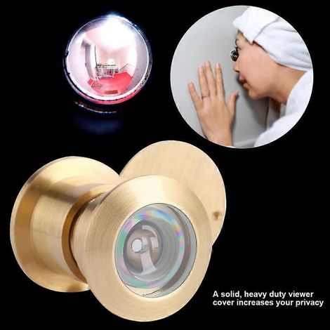 Judas de porte antivol avec angle de vision large de 28 mm et couvercle de protection pour portes d'une épaisseur de 35 à 60 mm (doré) (1/5)