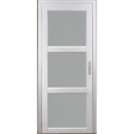 Porta vetrata Block Kenya rivestita di bianco 83 Larghezza Spingitore sinistro (1/5)