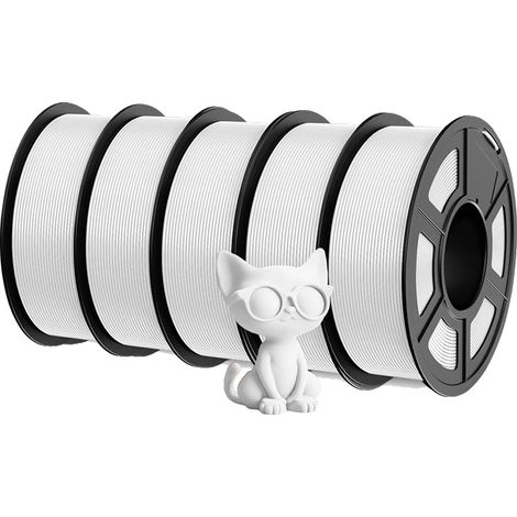 Filamento PLA+ di alta qualità per stampanti 3D, disponibile in diversi colori, incluso il bianco. (1/2)