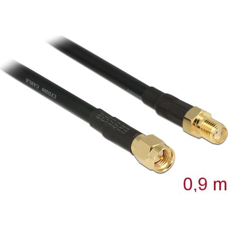 Delock antenna cable sma plug  sma jack cfd200 0.9 m low loss