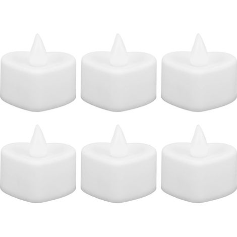 6-teiliges Set warmweißer LED-Elektrokerzen, sichere Flammendekoration für Hochzeiten, Weihnachten und familiäre Atmosphäre (1/5)