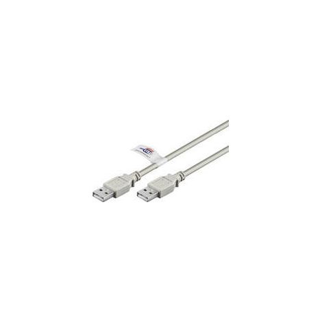 Wentronic USB AA 200 HiSpeedCert 2.0 2m - Cable USB (USB A, USB A, Macho/Macho, 2X AWG 24 2X AWG 28) Gris (1/3)