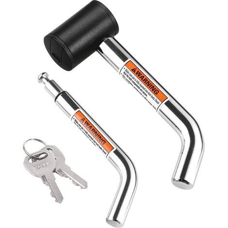 Verrou de fixation pour remorque (1/2 pouce et 5/8 pouce) adapté aux supports de classe I, II, III, IV et 1-1/4 pouce, 2 pouces et 2-1/2 pouces. (1/5)