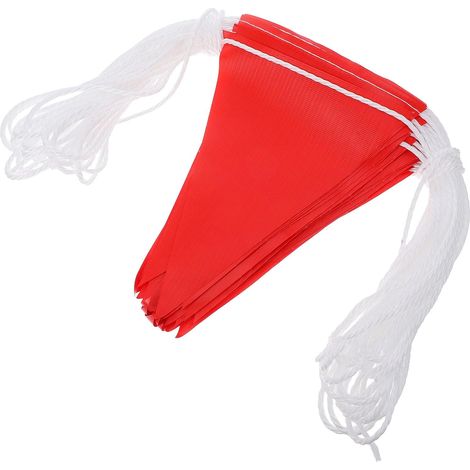 Guirlande de Fanions Triangulaires de 30 M Imperméable Drapeaux de Sécurité Réfléchissants pour Signalisation Routière Bannière D’Isolement Polyvalente pour Chantier et (1/5)