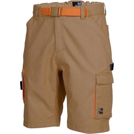 Bermuda de Travail Gypse - Taille 38 - Camel - Résistant et Confortable - D-Work