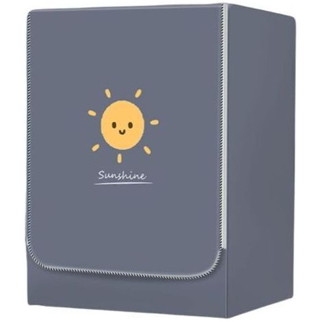 Couvercle pour Machine à Laver ou sèche-Linge à Tambour, Gris Housse pour Machine Lave-Linge Couvercle de Protection, Imperméable Anti-Poussière Anti-Pluie (L-10.5-12kg,Soleil) (1/5)