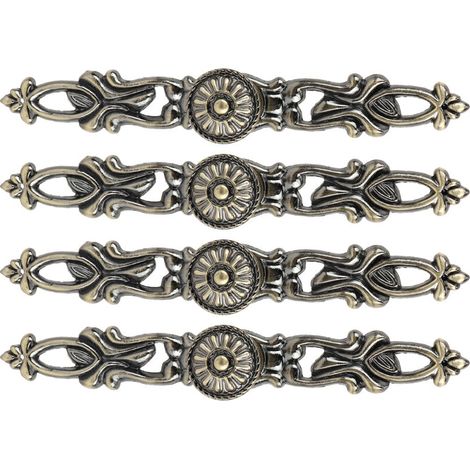 Poignées d'armoire rondes en Bronze, 4 pièces, poignées à trou unique, raccords de quincaillerie de meubles, décoration de la maison..DEBUNS (1/5)