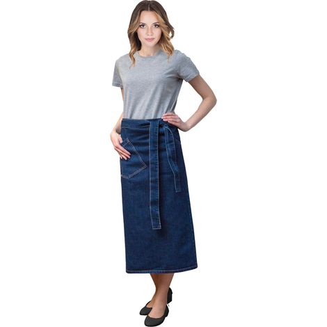 Jeansschürze lang für Damen 90x80 cm