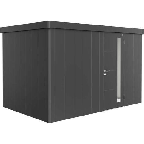 Casetta da giardino Neo 2D porta standard, grigio scuro metallico
