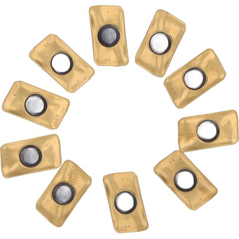 Lot de 10 plaquettes de tournage en carbure à revêtement fin pour tour et fraiseuse, type à clip APMT1135PDER-MO2 (1/5)