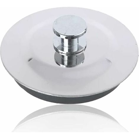 Tapón de desagüe de 42-45 mm, de acero inoxidable, con mango ergonómico, para bañera y fregadero de cocina. (1/5)