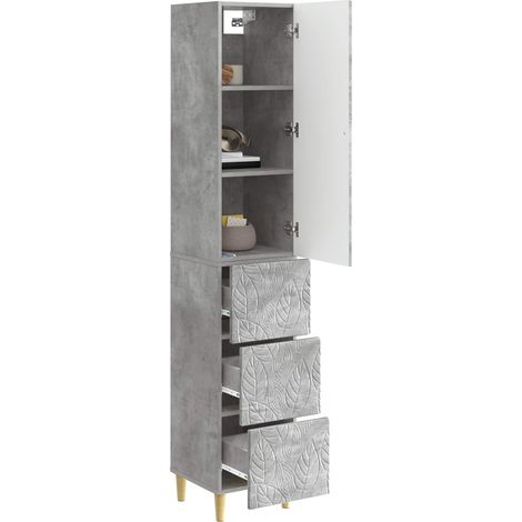 Set di armadi 2 pz Grigio Cemento 33 x 34,5 x 90 cm DAS575613 (1/5)