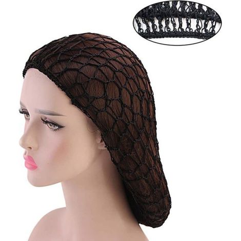 Filet À Cheveux - Crochet Polyester Élastique - Pour Dormir Coiffure Travail Sport - Lot De 2 (1/5)