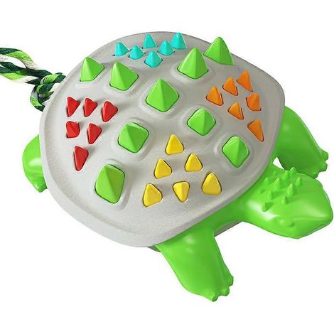 Jouet multifonctionnel pour chiens, jouet à mâcher vert et blanc pour nettoyer les dents et assurer un soin dentaire, adapté aux chiens de grande et moyenne taille. Jouet interactif. (1/5)