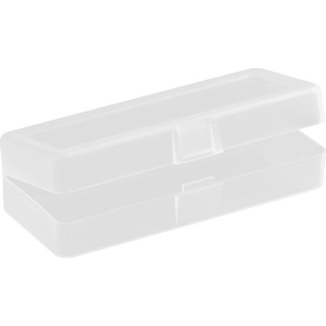 Boîte de rangement rectangulaire transparente avec couvercle, boîte en plastique transparent PP,1255032mm (1/5)