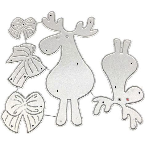 Weihnachtselch-Stanzschablone aus Metall für DIY-Scrapbooking-Alben, Papierkarten, Prägeformen und Dekorationen