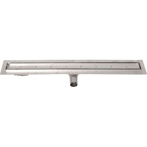 Gelco Manus - Canalina doccia in acciaio inox con griglia PIASTRA per piastrelle, 85x13x6 cm GMP84 (1/5)