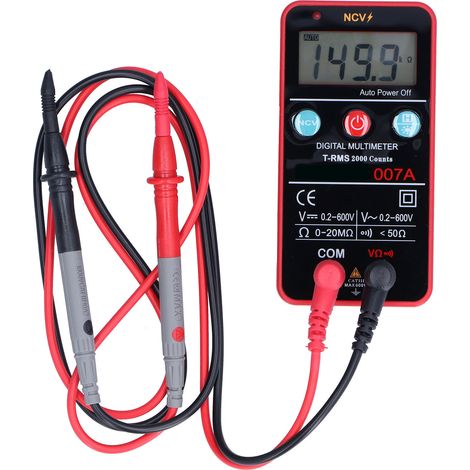 Multimètre numérique HW007A 600V-2V haute précision pour test électrique, écran LCD universel