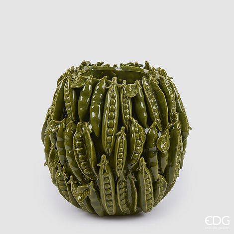 EDG Enzo De Gasperi Vaso Chakra Piselli Verdi H 31 Cm D 34 Cm Green (1/4)