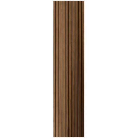 Pannello murale PVC effetto legno 10pz 120x30 cm - Noce