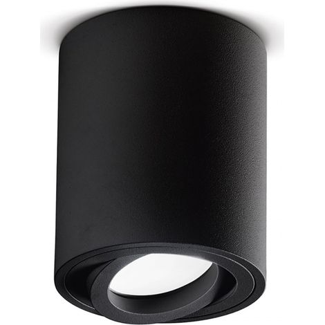 Gea led notus r gfa352 gu10 led plafonnier noir, plafonnier orientable moderne en aluminium (1/4)