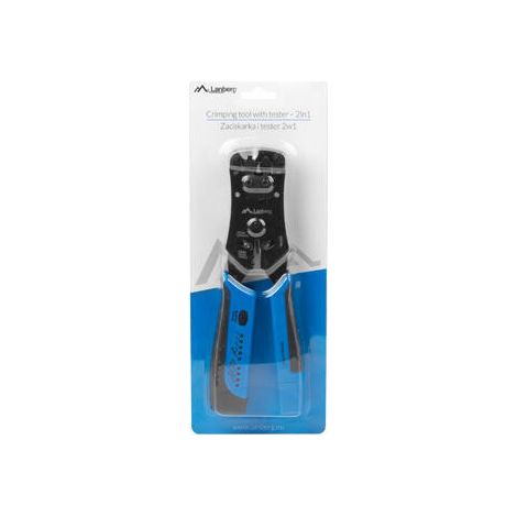 CRIMPADORA LANBERG UNIVERSAL RJ45/RJ11/RJ12 CON COMPROBADOR DE CABLES (1/4)