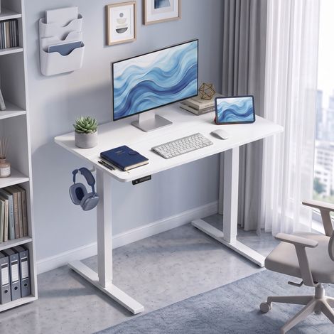 Bureau électrique à hauteur réglable 100 x 60 cm avec 3 positions mémorisables, affichage LED (1/5)