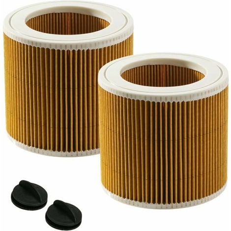 2X Cartouche Filtre Compatible Karcher Aspirat Wd2 Wd3 Mv2 Mv3 Remplacement Original 6.414-552.0 (1/4)