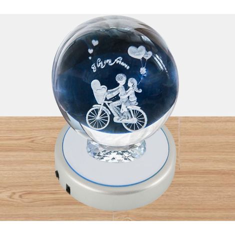 Socle de présentoir en cristal avec éclairage LED coloré n° 4 (1/5)