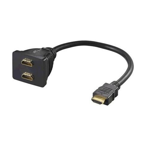 Microconnect HDM19M19F19F Cavo HDMI HDMI 0,2 m HDMI tipo A (Standard) Nero