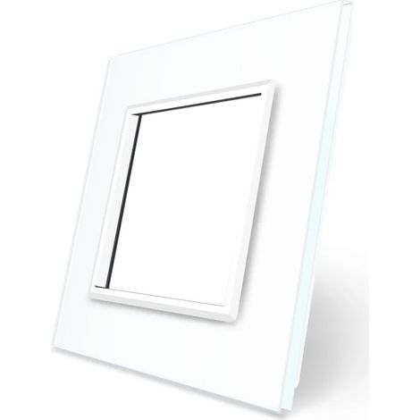 Cadre en verre pour mécanisme blanc 1x creux