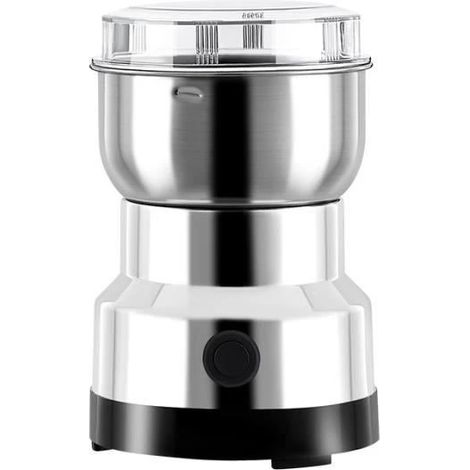 Moulin à café électrique, 220V/240V, acier inoxydable, noir, pour grains de café et épices, pour la maison, le bureau et les voyages.-AquaForge (1/4)