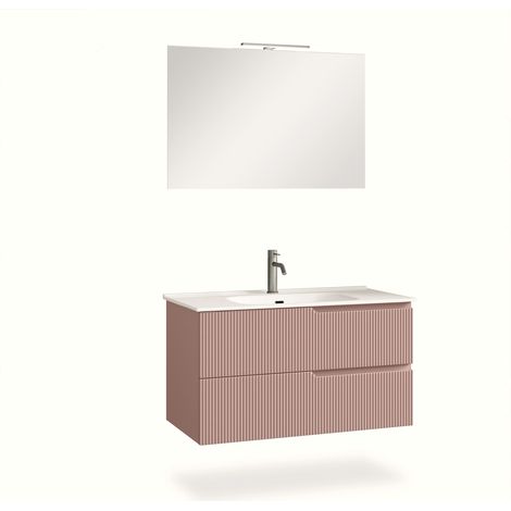 Ensemble salle de bain 4 pièces VENERE rose poudrè (1/5)