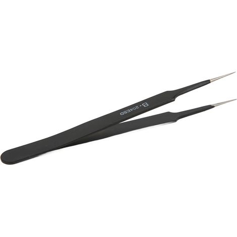 Pince à épiler à pointe plate BEST B·204ESD : pince à épiler de précision renforcée, antistatique et résistante aux acides