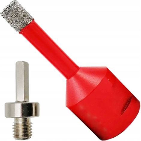 Corona de taladrar diamantada 8 mm para gres cer谩mico para amoladora M14 (1/5)