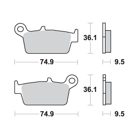 PASTILLAS DE FRENO SBS KH131 PARA TODO TERRENO SINTERIZADAS DORADAS