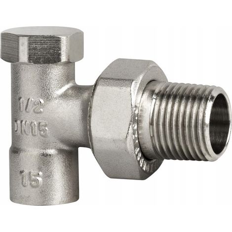 VALVOLA DI INTERCETTAZIONE RADIATORE 15X1/2 ANGOLO PER SALDATURA (1/4)
