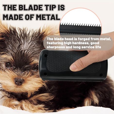 Brosse pour enlever les poils d'animaux, de chats, de chiens et de chevaux, appareil de toilettage ergonomique pour chiens, adapté aux poils ternes (2) (1/3)