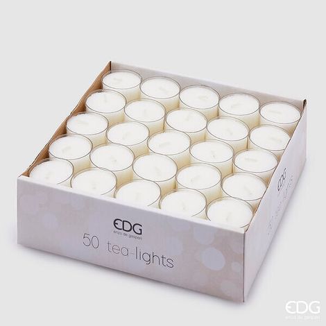 50 CANDELE A LUMINO BIANCHE ARREDO CASA