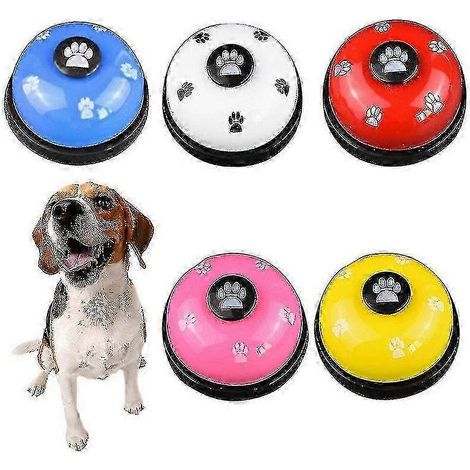 Clochettes de dressage pour animaux, lot de 5 sonnettes pour chien pour l'apprentissage de la propreté, son clair et puissant, clochettes portables en métal (1/4)