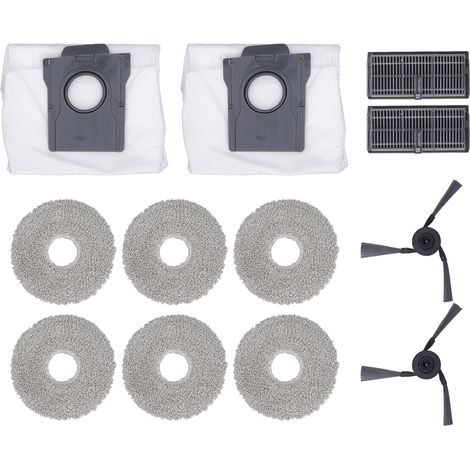Kit di ricambio per robot aspirapolvere Dreame X40 e X40 Ultra: 2 spazzole laterali, 2 filtri HEPA, 6 panni in microfibra, 2 sacchetti per la polvere. (1/5)