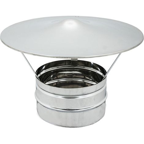 CAPPELLO CINESE MONOPARETE ACCIAIO INOX AISI 316 ø100