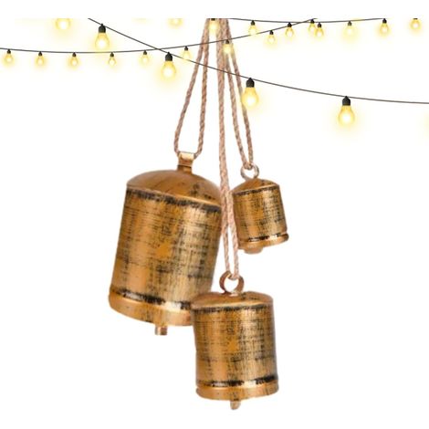 Cloches de Noël – Décorations de Noël vintage, cloches pour travaux manuels, ensemble de décorations de Noël, cloches de Noël une corde, design pour les mariages (1/5)