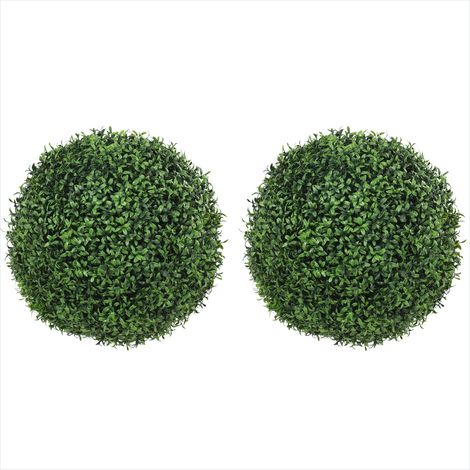 Plante artificielle buis en pot lot de 2 résistante aux UV 42 cm (1/5)
