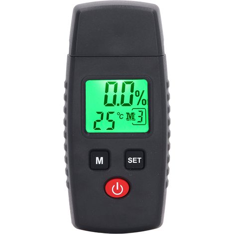 Holzfeuchtemessgerät mit Stiftanschluss, digitale Anzeige, 3-in-1-Feuchtesensor zur Materialerkennung (1/5)
