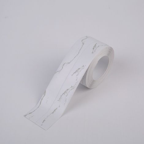 Cinta de PVC impermeable, ideal para sellar cocinas y baños, 3,2 metros, diseño de mármol. (1/5)