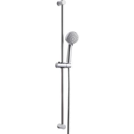 Duschset mit 10cm Duschkopf, 3 Strahlarten, 90cm Duschstange, Wassersparend, Chrom (1/5)
